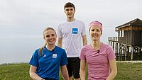 Running Team sucht Läufer - Hypo Vorarlberg Mitarbeiter der Hypo Vorarlberg joggen gemeinsam am See