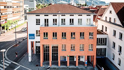 Außenansicht Filiale Dornbirn der Hypo Vorarlberg